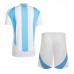 Argentina Domácí dres komplet pro Děti Copa America 2024 Krátkým Rukávem (+ Krátké kalhoty)