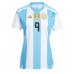 Argentina Julian Alvarez #9 Domácí Dres pro Dámy Copa America 2024 Krátkým Rukávem