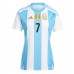 Argentina Rodrigo De Paul #7 Domácí Dres pro Dámy Copa America 2024 Krátkým Rukávem