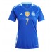 Argentina Rodrigo De Paul #7 Venkovní Dres pro Dámy Copa America 2024 Krátkým Rukávem