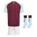 Aston Villa Domácí dres komplet pro Děti 2024-25 Krátkým Rukávem (+ Krátké kalhoty)