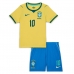 Brazílie Vinicius Junior #10 Domácí dres komplet pro Děti MS 2026 Krátkým Rukávem (+ Krátké kalhoty)