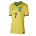 Brazílie Vinicius Junior #7 Domácí Dres pro Dámy MS 2026 Krátkým Rukávem