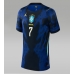 Brazílie Vinicius Junior #7 Venkovní Dres pro Dámy MS 2026 Krátkým Rukávem