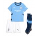 Manchester City Kevin De Bruyne #17 Domácí dres komplet pro Děti 2024-25 Krátkým Rukávem (+ Krátké kalhoty)