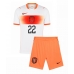 Nizozemsko Denzel Dumfries #22 Venkovní dres komplet pro Děti MS 2026 Krátkým Rukávem (+ Krátké kalhoty)
