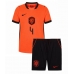 Nizozemsko Virgil van Dijk #4 Domácí dres komplet pro Děti MS 2026 Krátkým Rukávem (+ Krátké kalhoty)