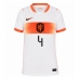 Nizozemsko Virgil van Dijk #4 Venkovní Dres pro Dámy MS 2026 Krátkým Rukávem