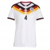 Německo Jonathan Tah #4 Domácí Dres pro Dámy MS 2026 Krátkým Rukávem