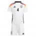 Německo Jonathan Tah #4 Domácí dres komplet pro Děti ME 2024 Krátkým Rukávem (+ Krátké kalhoty)
